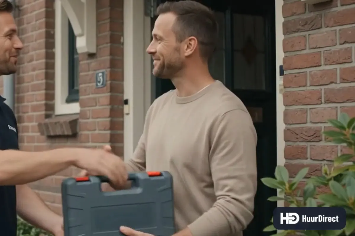 Overdracht van het gereedschap aan de deur